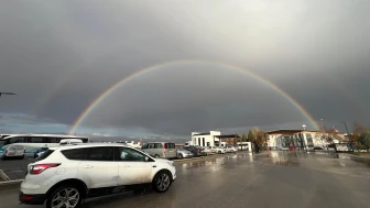 Eskişehir'de Yağmurun Ardından Gökkuşağı Büyüledi