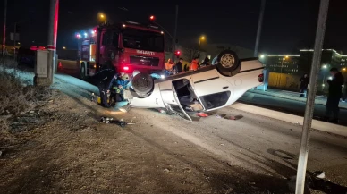 Eskişehir'de Takla Atan Otomobilin Sürücüsü Ehliyetsiz ve 2,19 Promil Alkollü Çıktı